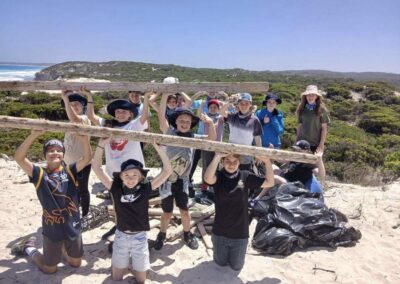 Rubbish Collection on Buggy Tour - Encounter College